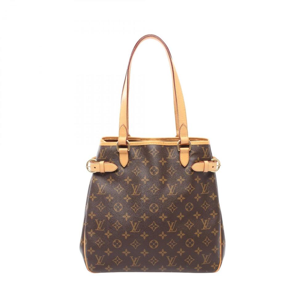 Louis Vuitton Batignolles Vertical Monogram Tote Bag Canvas Leather Brown
